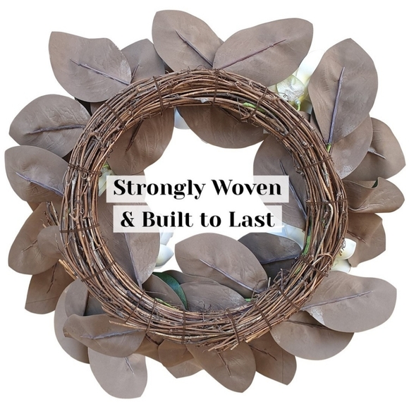 New Magnolia Wreath with Wreath Hanger - Picture 7 of 15